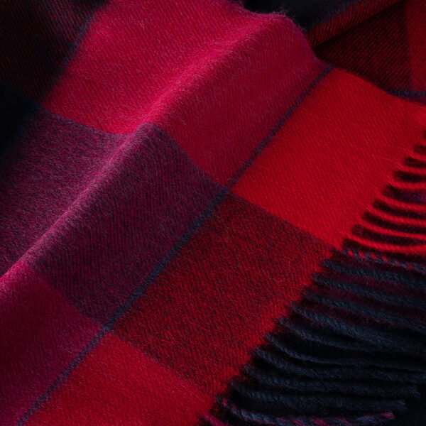 120-Merino-Wool-Scarf-Red-Pink-Navy-Block-Check-2