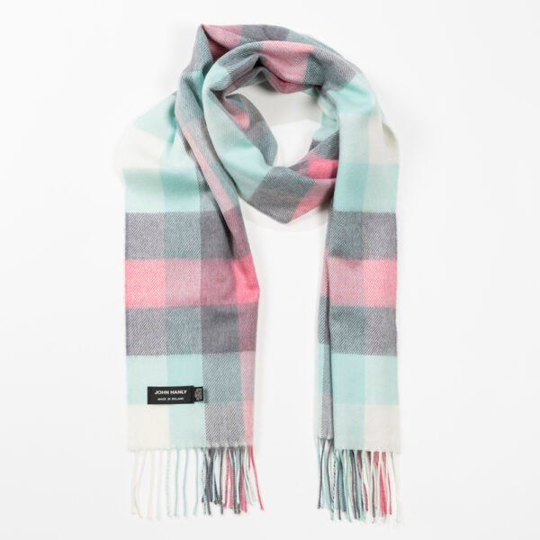 173-Merino-Wool-Scarf-Aqua-Grey-Cream-and-Pink-Block-Check-1