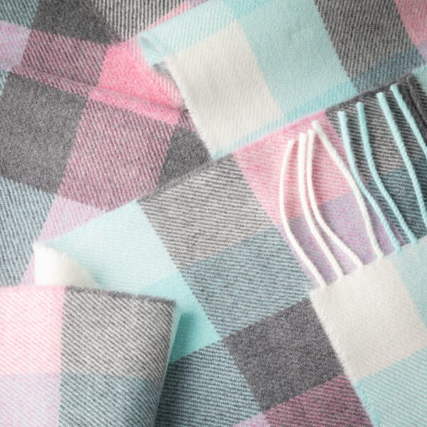 173-Merino-Wool-Scarf-Aqua-Grey-Cream-and-Pink-Block-Check-2