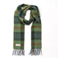 1906-Irish-Wool-Scarf-Long-Green-Red-OverCheck-Plaid-1