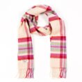 1909-Irish-Wool-Scarf-Long-Ecru-Purple-Heather-Plaid