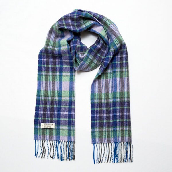 1925-Irish-Wool-Scarf-Long-Purple-Green