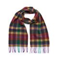 1985-Irish-Wool-Scarf-Long-Mustard-Green-Rust-Check-1