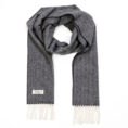 1998-Irish-Wool-Scarf-Long-Plain-Charcoal-Herringbone-1