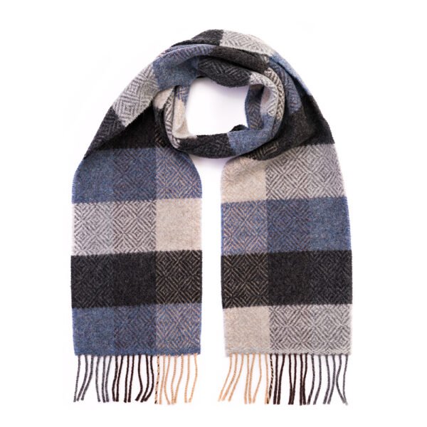 2404-Cashmere-Merino-Scarf-Silver-Denim-Charcoal-Diamond-Check-1