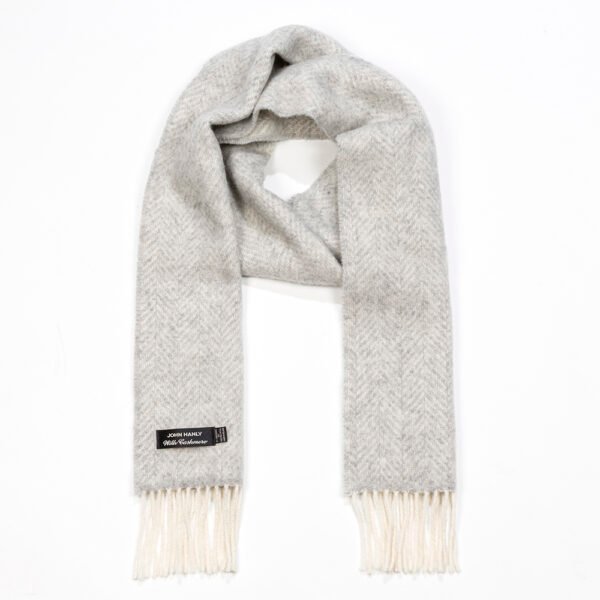 2422-Cashmere-Merino-Scarf-Silver-Grey-HerringBone-1