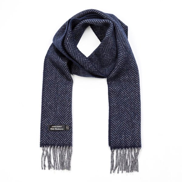2425-Cashmere-Merino-Scarf-Grey-Navy-Herringbone-1