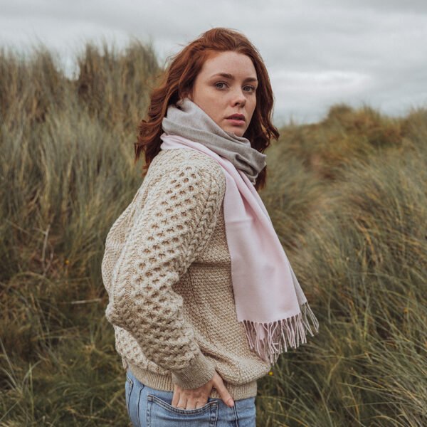 781-Oversized-Merino-Scarf-Baby-Pink-Glencheck-2
