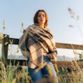 SUE-629-Lambswool-Cape-Cream-and-Brown-Tartan-Mix-3