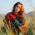 SUE-639-Lambswool-Cape-Orange-Green-Yellow-and-Wine-Check-7