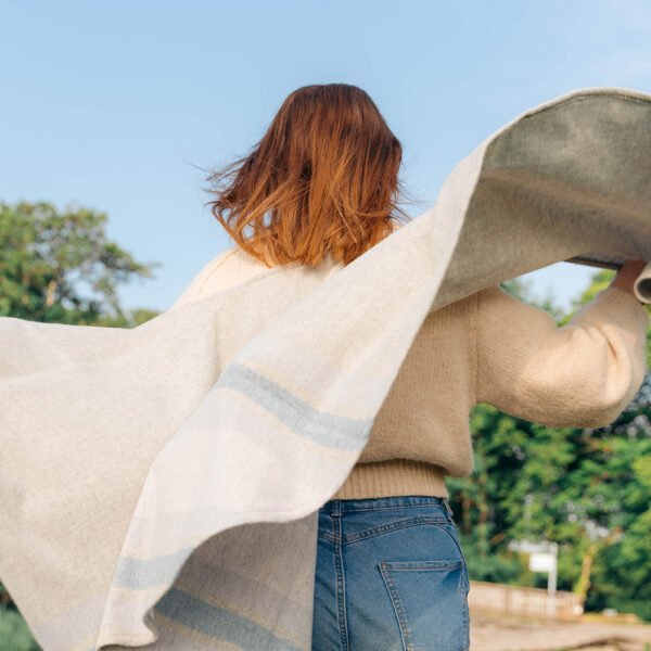 SUE-709-Lambswool-Cape-Pale-Grey-with-Pale-Blue-Stripe-1