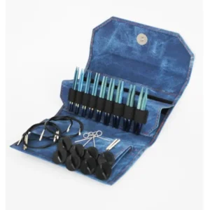 Nadelset Driftwood Indigo mit auswechselbaren Nadelspitzen 9 cm LYKKE