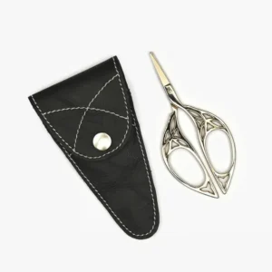 Schere in echtem Leder Etui