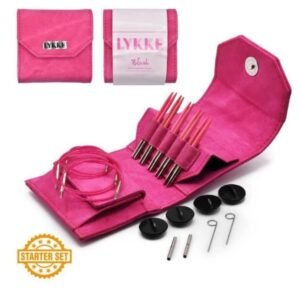 LYKKE Nadelset Blush Fuchsia mit auswechselbaren Nadelspitzen 9 cm | 3,25 - 4,5 mm