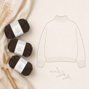 Strickset für Hannah Sweater O-neck von PetitKnit | ohne Anleitung