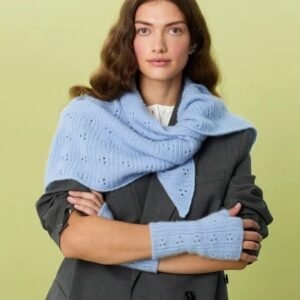 Strickset Miu Pointelle Mittens (Fingerless edition) | Sandnes Garn Cashmere